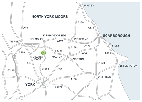 north yorkshire location map